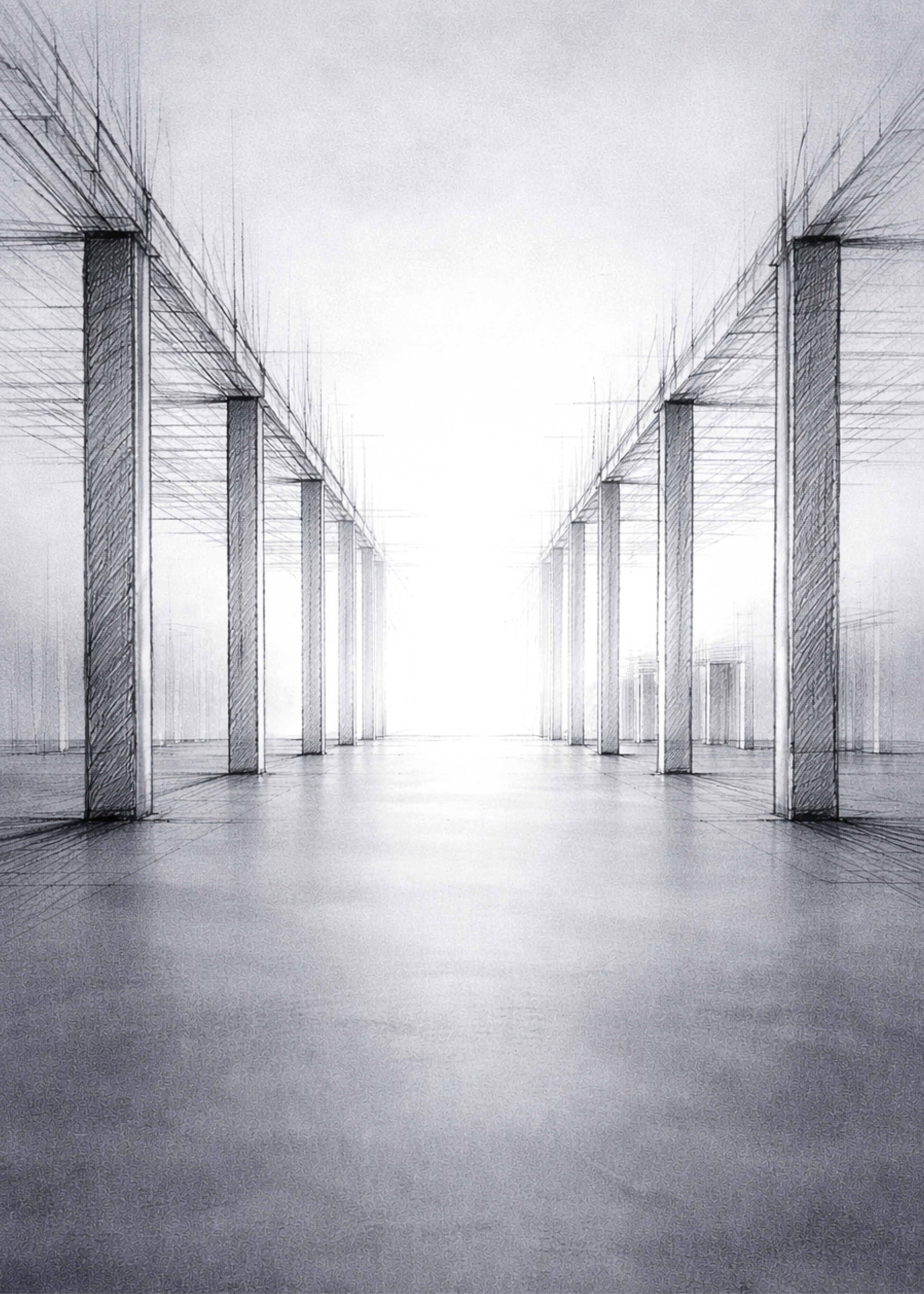 Industriehalle mit Betonsäulen